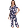 NACHILA Pajamas for Women-Viscose Made from Bamboo,Short Sleeve Sleepwear Cooling
