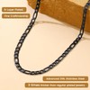 Black Figaro Chain for Men 9MM 18 inch Stainless Steel