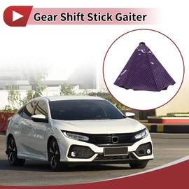 HEROFFIX 1 Pc Gear Shift Stick Gaiter Decoration Gear Stick Knob Cover Boot Shift Cover 27x3x23cm/10.63"x1.18"x9.06" Carbon Fiber Purple Polypropylene