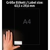 Avery Zweckform L6011-20 Heavy-Duty Labels 63.5 x 29.6 mm Weather-Resistant
