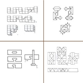 Bamboo 3D Puzzle Metal Brain Teasers Puzzles Mind Game Toys Set for Teens and Adults Pack of 12pcs