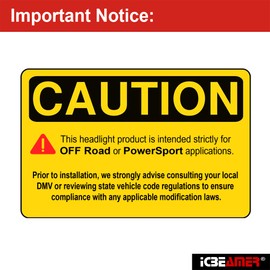 ICBEAMER H7 Real 1:1 IP68 Waterproof Halogen Replacement Fog Lights, Quick Installation, Pack of 2 [Color:6000K White + 30000K Dark Blue]