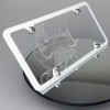 MotorVehicleParts New White License Plate Frame Slim 4 Holes w/
