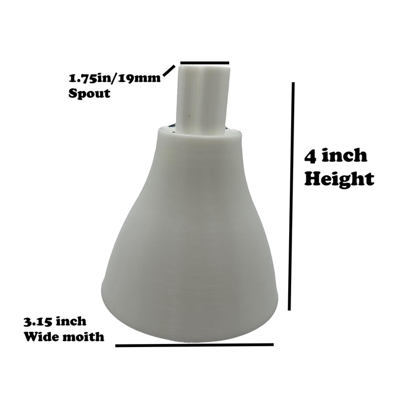 Threaded Screw On Funnel White (White)