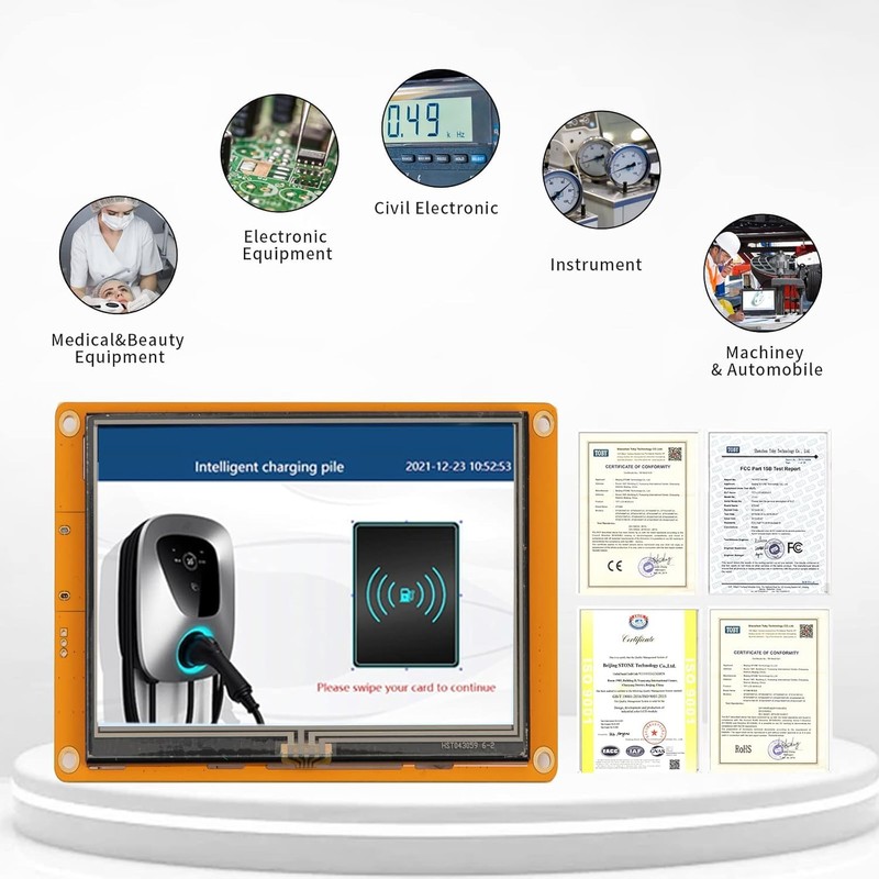 SCBRHMI 7 Inch Smart HMI Panel TFT LCD Display Monitor