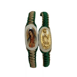 Unbranded Our Lady of Guadalupe Bracelet Virgen de Guadalupe Knotted Rope Charm Jewelry - 3 Pack