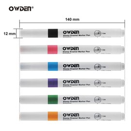 OWDEN 6-Pieces Metal Stamp Enamel Marker for Metal Stamping and Engraving Diy, Jewelry Steel Stamps Acrylic Ink 6 Colors. (6 Colors)