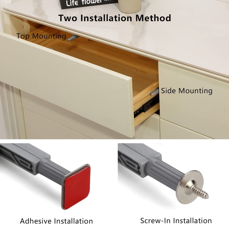 Redunest Push to Open Door Latch, 10 Pack Magnetic Push