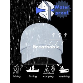 YAMEE Unisex Waterproof Baseball Cap Outdoor Hat Quick Dry Sun Hat [All Senson] (Grey)