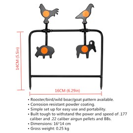COSMOING BB Gun Target Pellet Gun Targets Resetting Target Compact Package Metal Steel Auto Reset for Caliber Shooting Outdoors