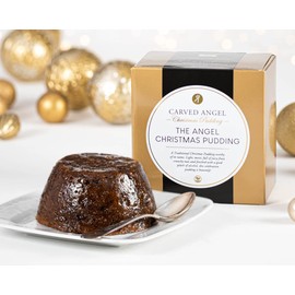 The Carved Angel - The ‘Angel’ Traditional Christmas Pudding with Nuts (Vegan) - 908g, Serves 8-9, Plastic Basin