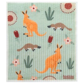 RetroKitchen Swedish Dish Sponge Cloth - Kangaroo & Platypus