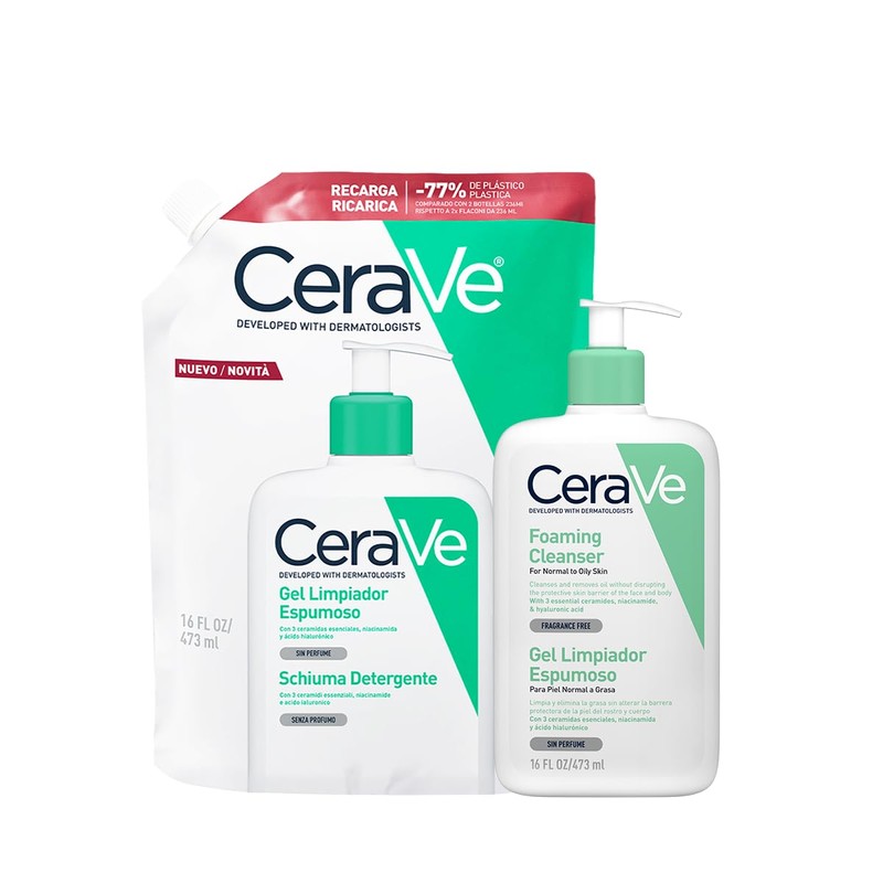 CeraVe Refill Gel Espumoso 16oz | Limpiador Piel Normal a
