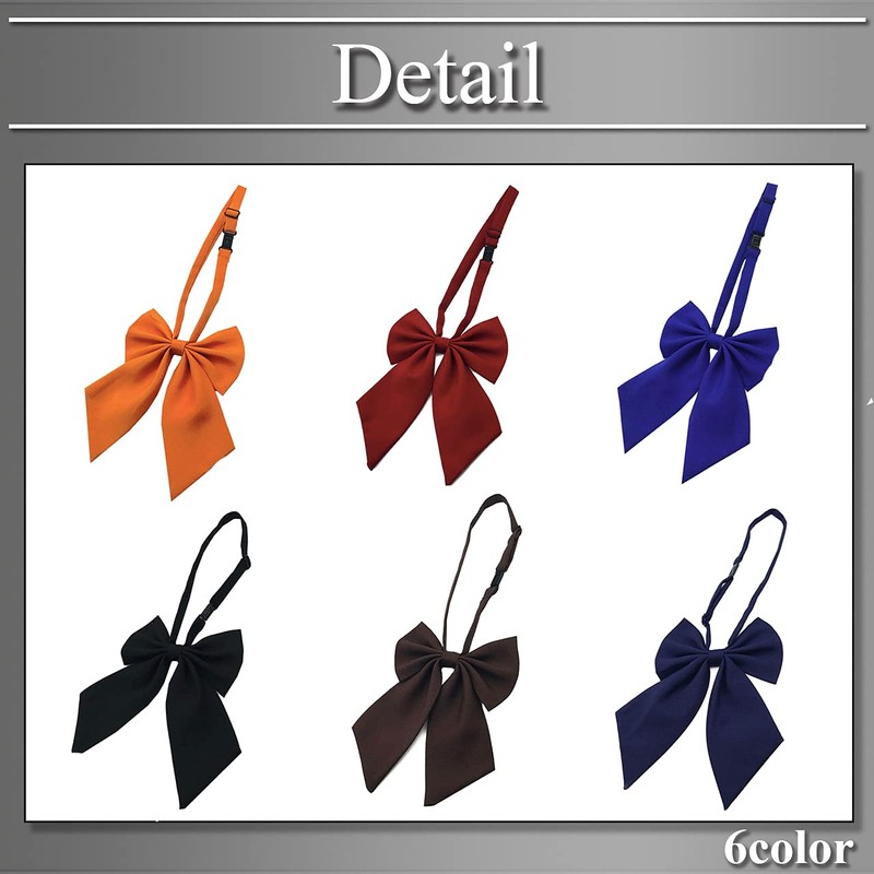 BUZZxSELECTION NT007 Women's Ribbon Tie Bowtie Student School Simple Design