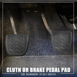 X AUTOHAUX 1 Pair 31321-52010 Gas Accelerator Pedal Covers Brake Foot Pedal Pads for Toyota Yaris R 2016 for Toyota RAV4 2001-2005 for Toyota Tacoma 2001-2017
