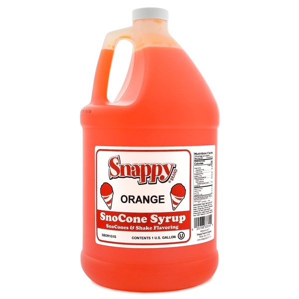 Snappy Orange Sno Cone Syrup, 1 Gallon
