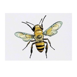 Azeeda 'Honigbiene' Temporäres Tattoo - Hautfreundlicher & Ungiftiger Abziehbild · Wasserfest (TO00074533)