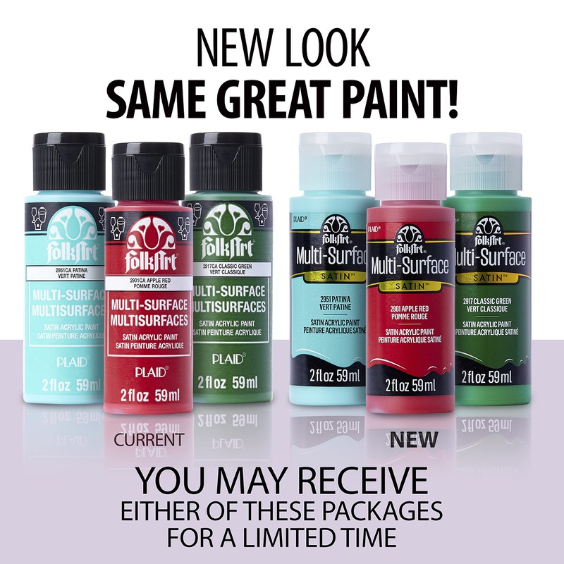 FolkArt PROMO830 Multi Satin Finish Acrylic Craft Paint Set Designed