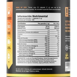 Omega 3 6 9, De 180 Cápsulas. B Life