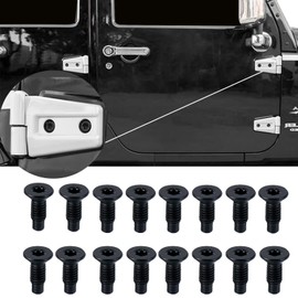 Door Hinge Bolt Screw Compatible with Jeep Wrangler JK JKU JL JLU Gladiator JT 2007-2023 16PC