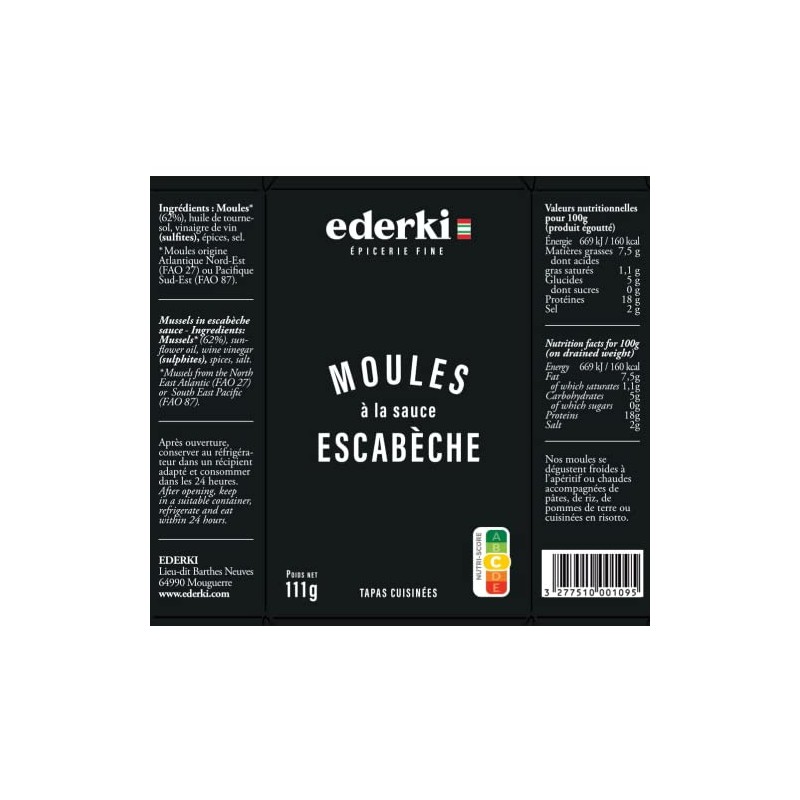 Mussels in Escabeche Sauce 111g