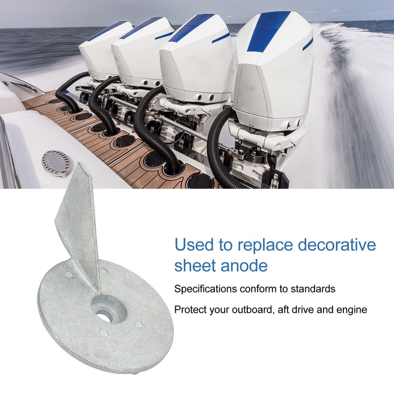 Outboard Trim Tab Anode Zinc Alloy Oxidation Corrosion Proof Trim