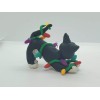 Celtic Forest Clay BLACK and WHITE CAT Christmas Ornament TANGLED