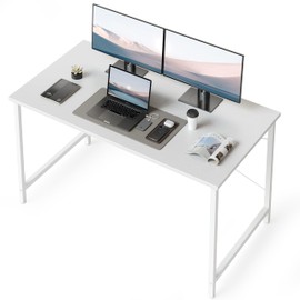 BANTI Computer Desk, 47 inch Home Office Desk, Modern Simple Style PC Table for Home, Office, Study, Writing, White