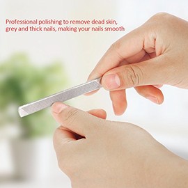 Lima de Uñas Acero Inoxidable Punta de Dedo de Metal Cutícula Alicate Cortador de Uñas Alicates Tijeras Herramienta de Manicura Para Manicura Pedicura 5 Piezas