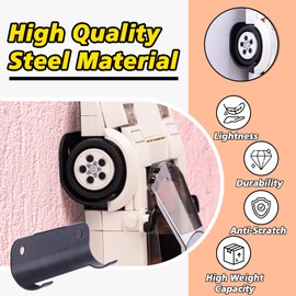 10 PCS Car Wall Mount, Car Display Wall Mount Vertical, Compatible with Speed Champions Series Car Models, Showcase Your Collection with Sturdy Steel Wall Mount, Ideal for Car Enthusiasts