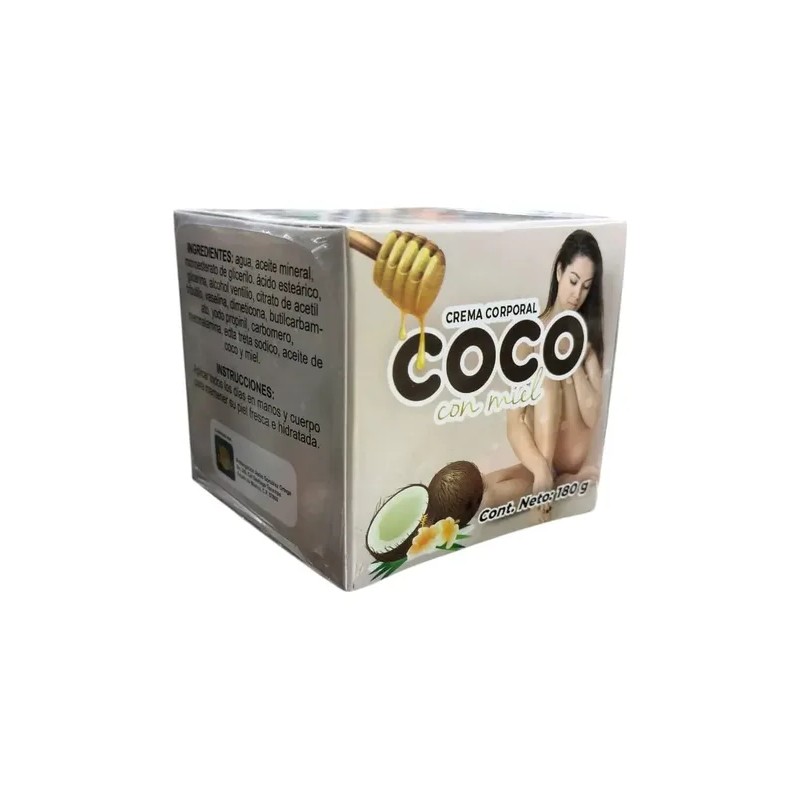 Crema Corporal De Coco Con Miel 180g Nutrición Intensa