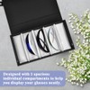 LANSKYLAN Glasses Box for Multiple Glasses Glasses Box with 5