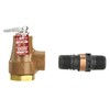 Watts 374A-030-FS Iron Boiler Pressure Relief Valve, 3/4 Inch, 30