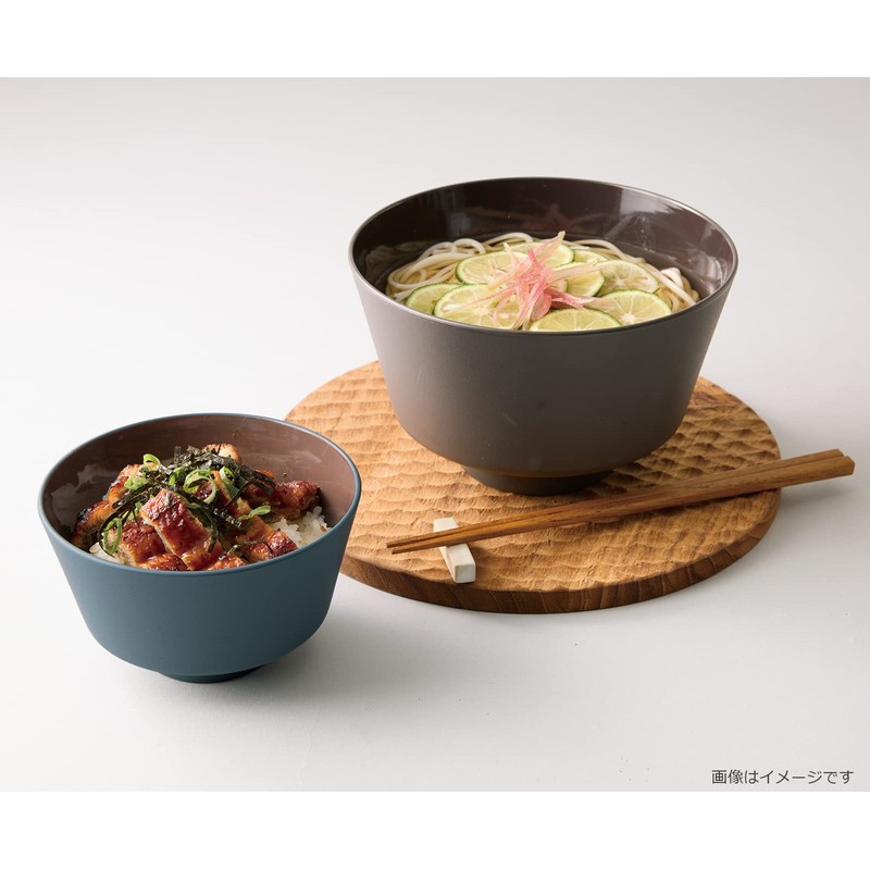 Takenaka Donburi Donburi Corner Dry-Lacquer, Made in Japan, Charcoal, Approx.