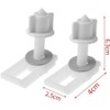 2Pcs Plastic Toilet Seat Screws, Nuts and Washers,Hinge Bolt Replacement