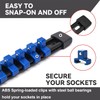 ALOANES 9 PC ABS Socket Organizer, 1/2 inch, 3/8 inch