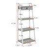 keomaisyto 4-Tier Elegant Ladder Shelf, Bathroom Storage Shelf, Ladder Bookshelf