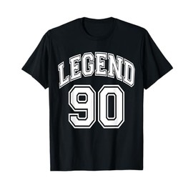 Legend 90 Number Varsity Team - 90th Birthday & 90 Years Old T-Shirt