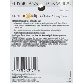 Physicians Formula Summer Eclipse Bronzing & Shimmery Face Powder,Sunligh