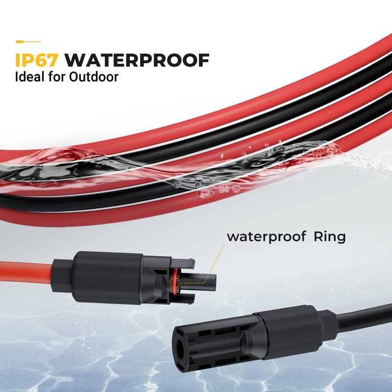 BougeRV Cable de extensión solar de 6 pies 8AWG con