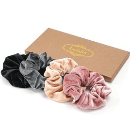 Lolalet Scrunchies Velvet Gomas para el Pelo