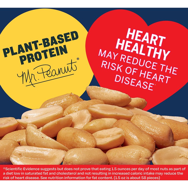 PLANTERS Salted Cocktail Peanuts, Plant-Based Protein, Bold & Savory Party