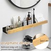 AMONENZ 30 cm Shower Shelf for Drilling, Black Bathroom Wall