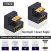 Poyiccot 180 Degree Angled Mini HDMI to HDMI Adapter, 8K
