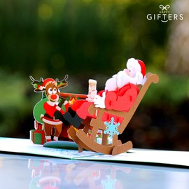 HAPPY GIFTERS Santa Claus Fireplace Pop Up Cards - 3D Greeting Pop Up Cards - Xmas Gifts Pop Up Card - Christmas Cards For Family Members - Niece and Nephew Christmas Card