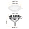PATIKIL 130mm Diameter Kitchen Funnel Stainless Steel Kitchen Gadget with