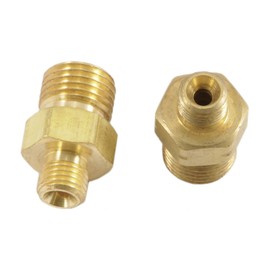 Forney 86152 Oxygen Acetylene Brass Fitting, Oxygen and Acetylene Hose Couplers, Adapters A to B Oxygen and Acetylene, Carded Pair