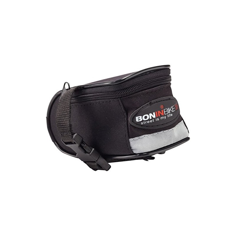 Cicli Bonin Unisex Undersaddle MTB W/Reflective Belt Bags, Black, One