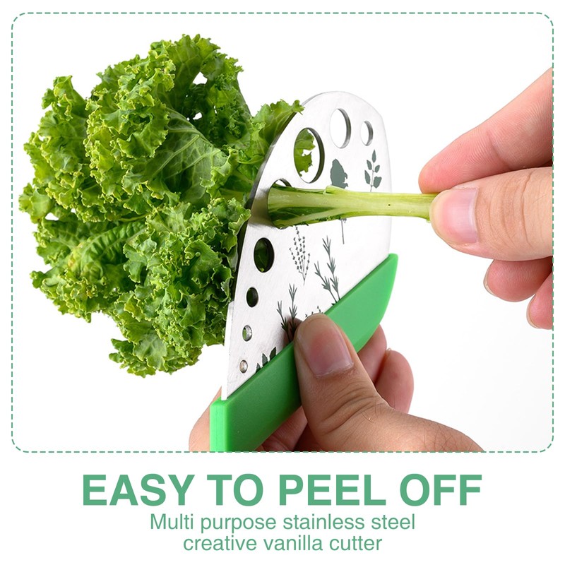 Qiyuda 9 Holes Herb Leaf Stripper and Herb Cutter 2