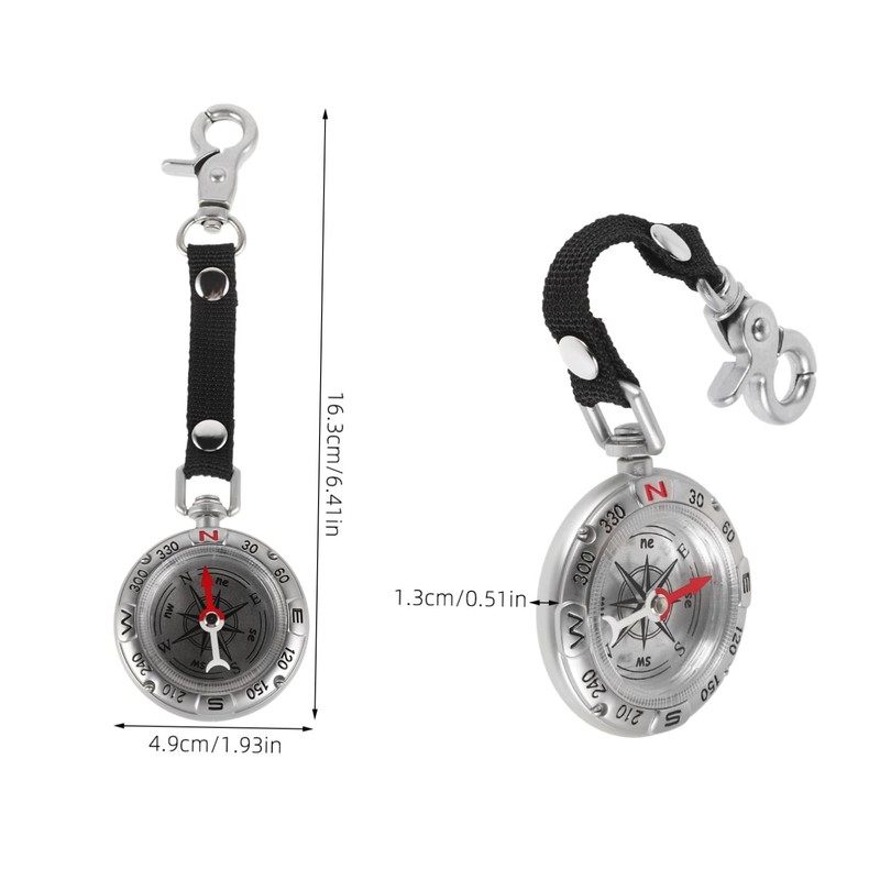 Sosoport Camping Accessory Durable Keychain Compass Portable Hiking Compass for